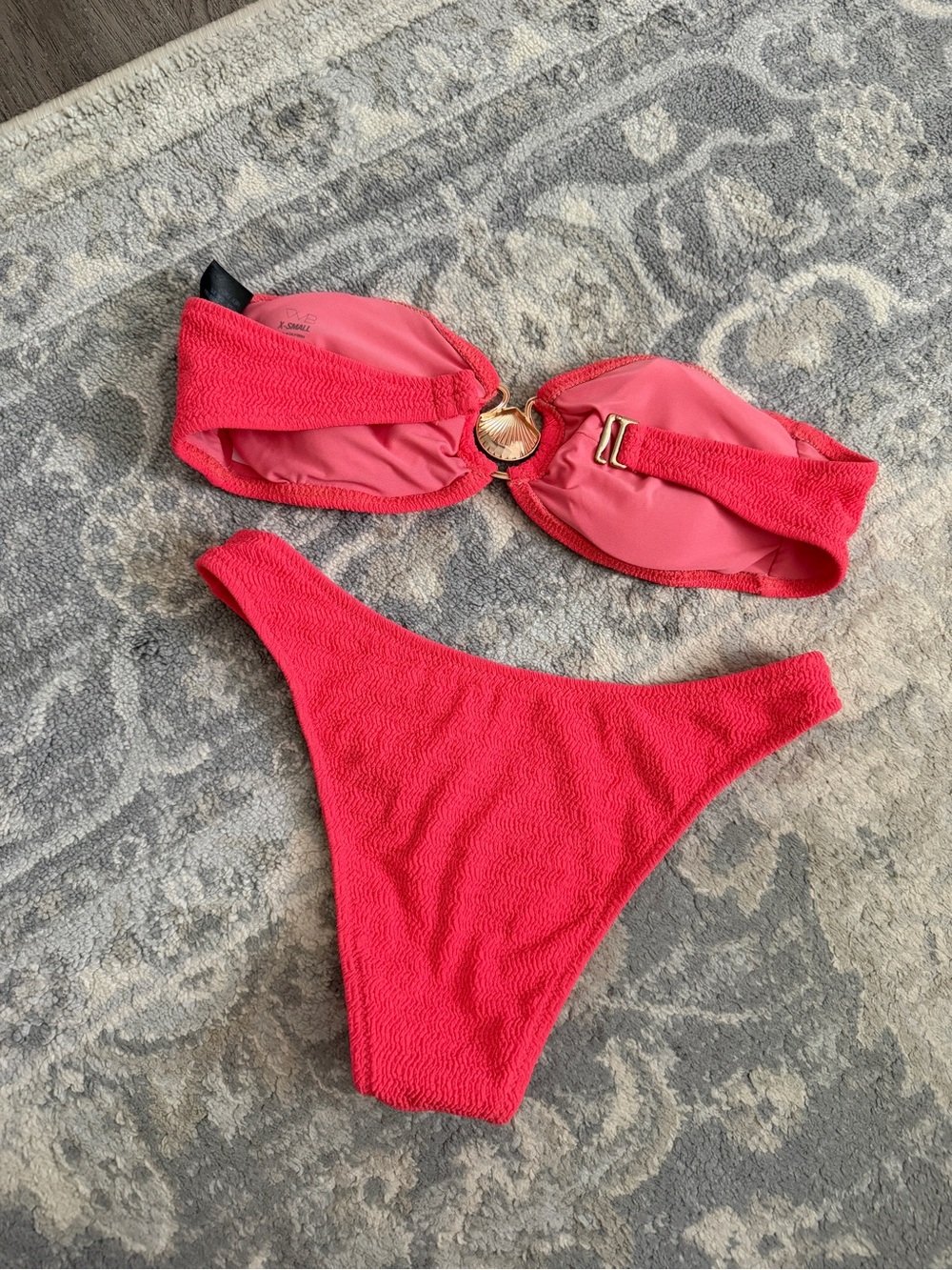 Hot Pink Shell Bikini - Picture 2 of 4